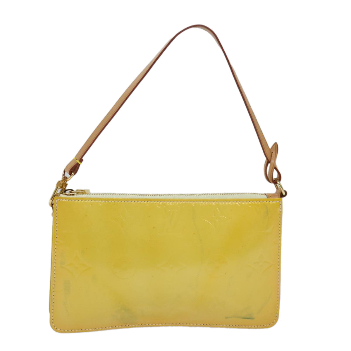 Louis Vuitton Lexington Yellow Patent Leather Clutch Bag