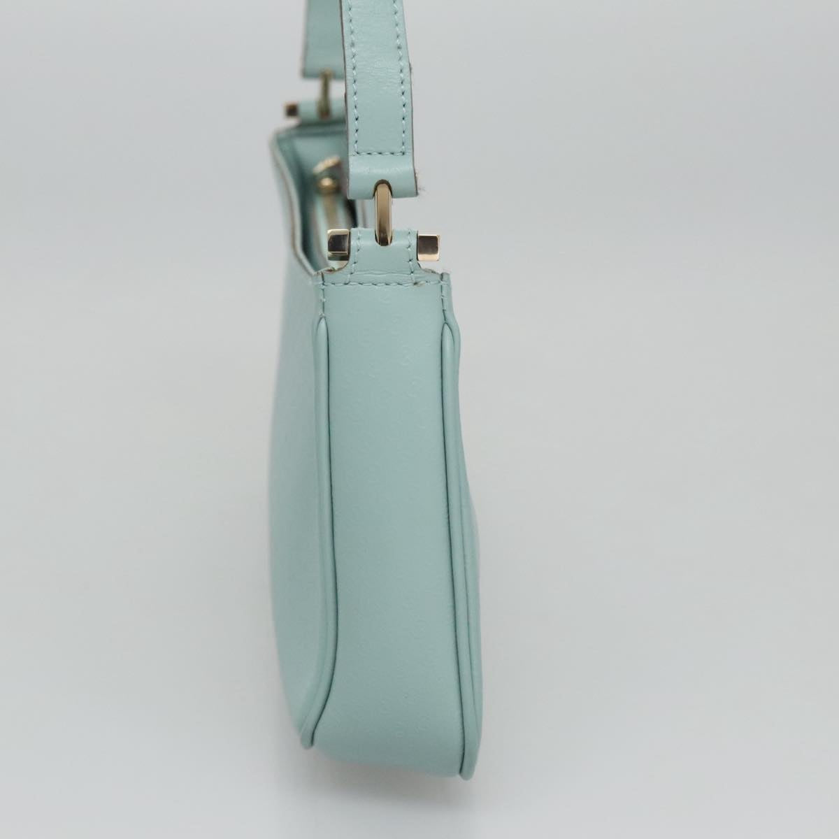 Gucci Micro Small Gg Canvas Blue Leather Shoulder Bag
