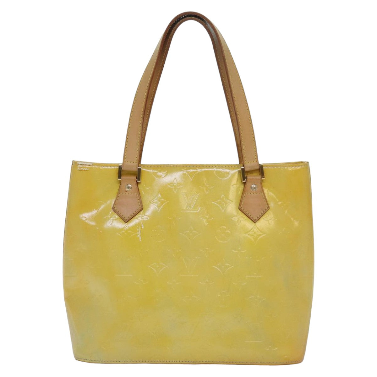 Louis Vuitton Houston Yellow Patent Leather Handbag