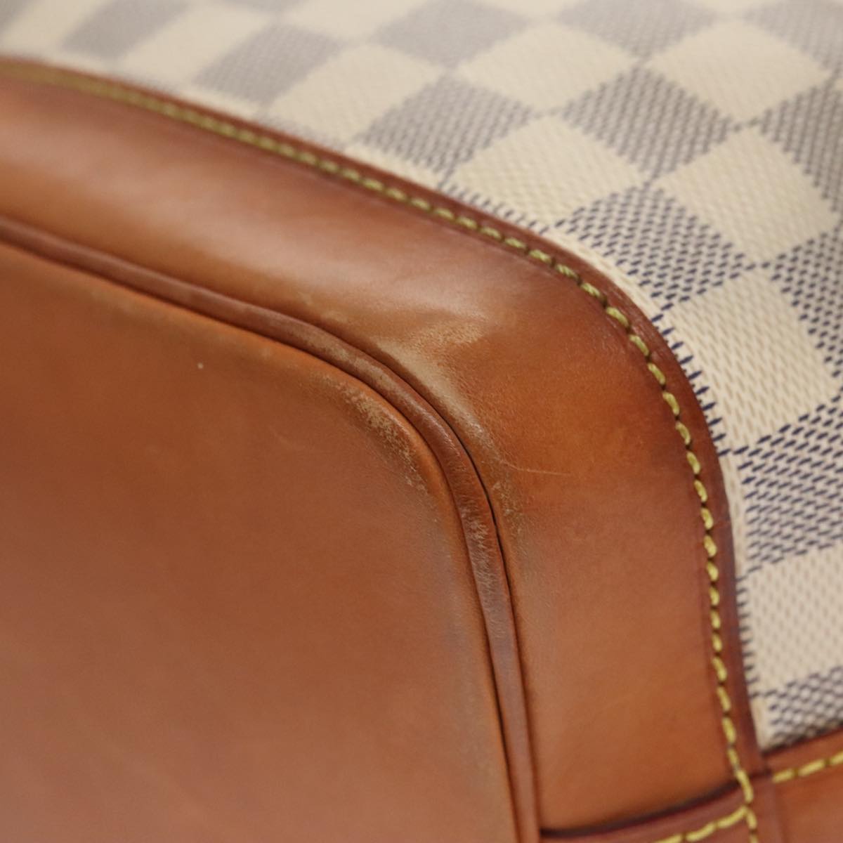 Louis Vuitton Noé Bb White Canvas Shoulder Bag