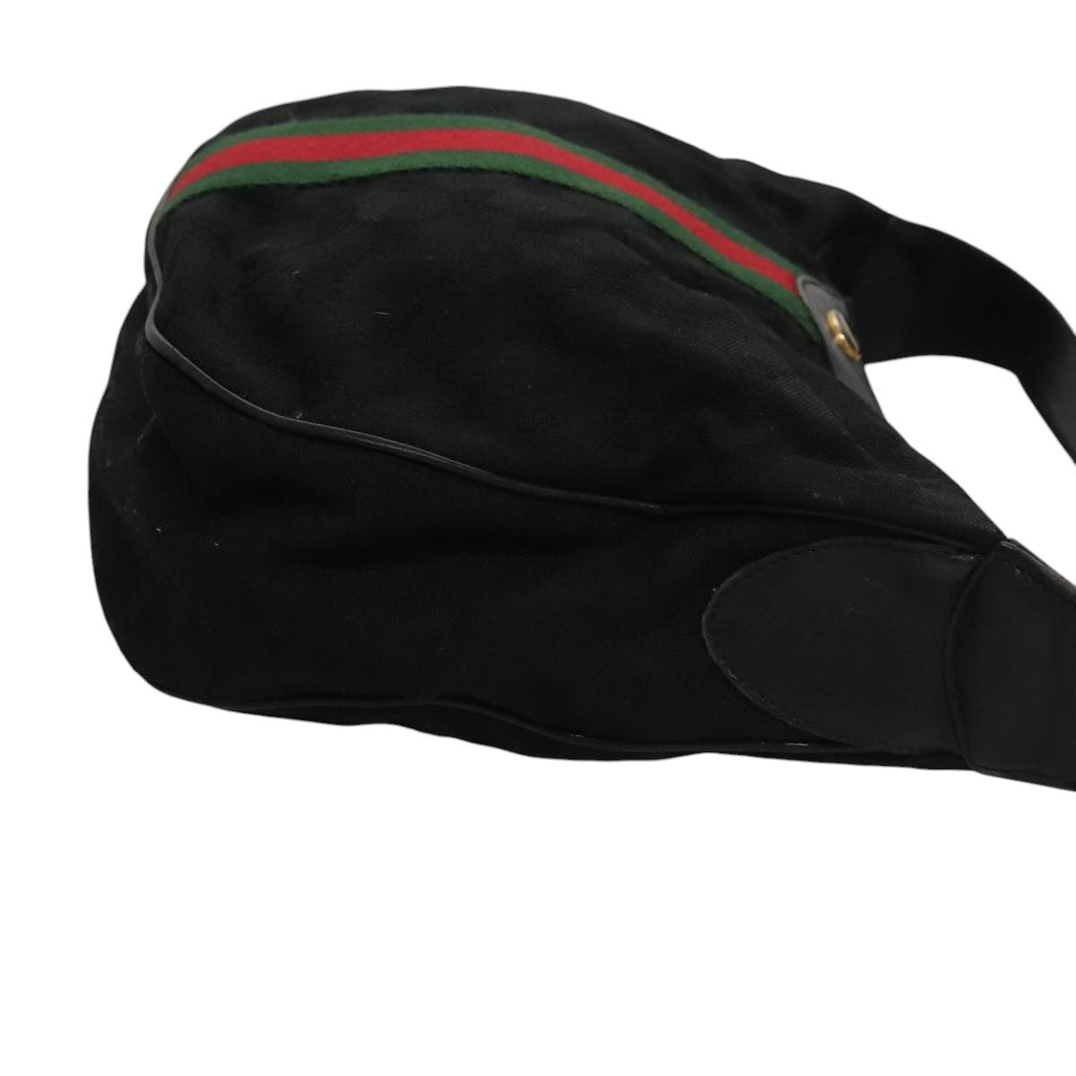 Gucci Sherry Black Canvas Shoulder Bag