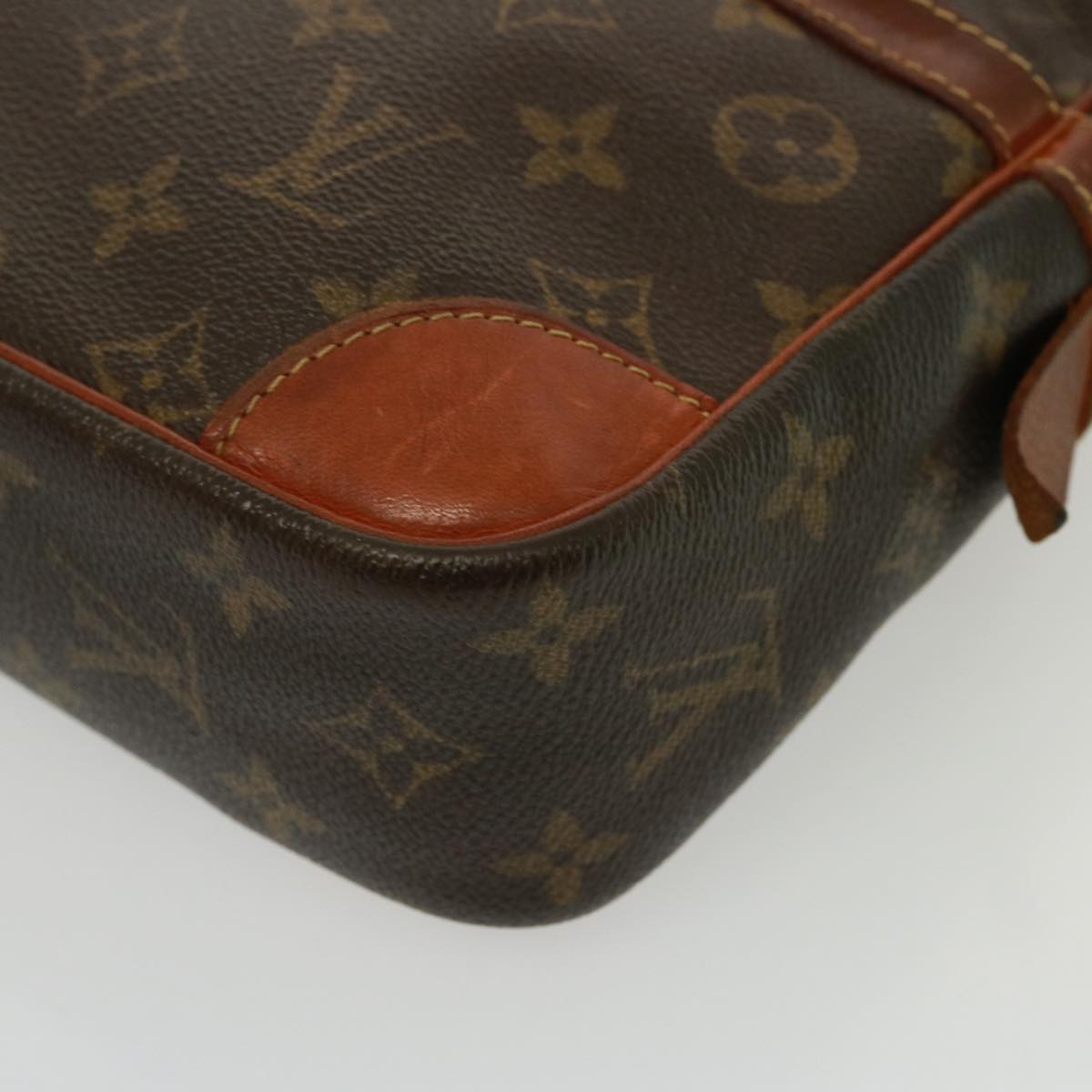 Louis Vuitton Compiegne 28 Brown Canvas Clutch Bag