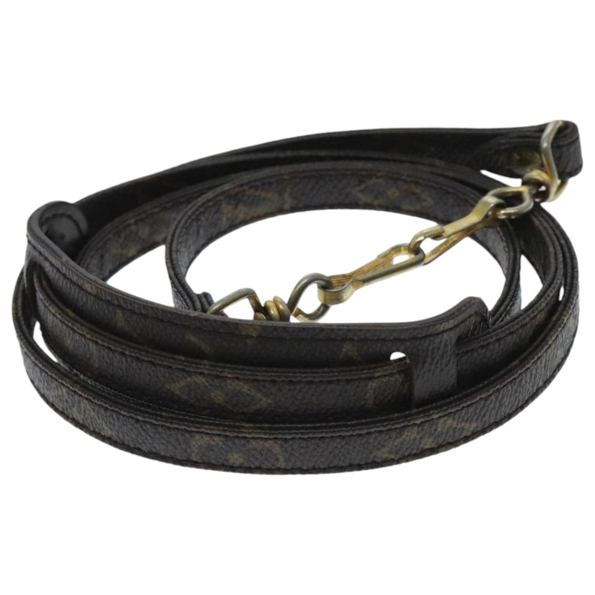Louis Vuitton Shoulder Strap Brown Canvas Bag Jewelry ()