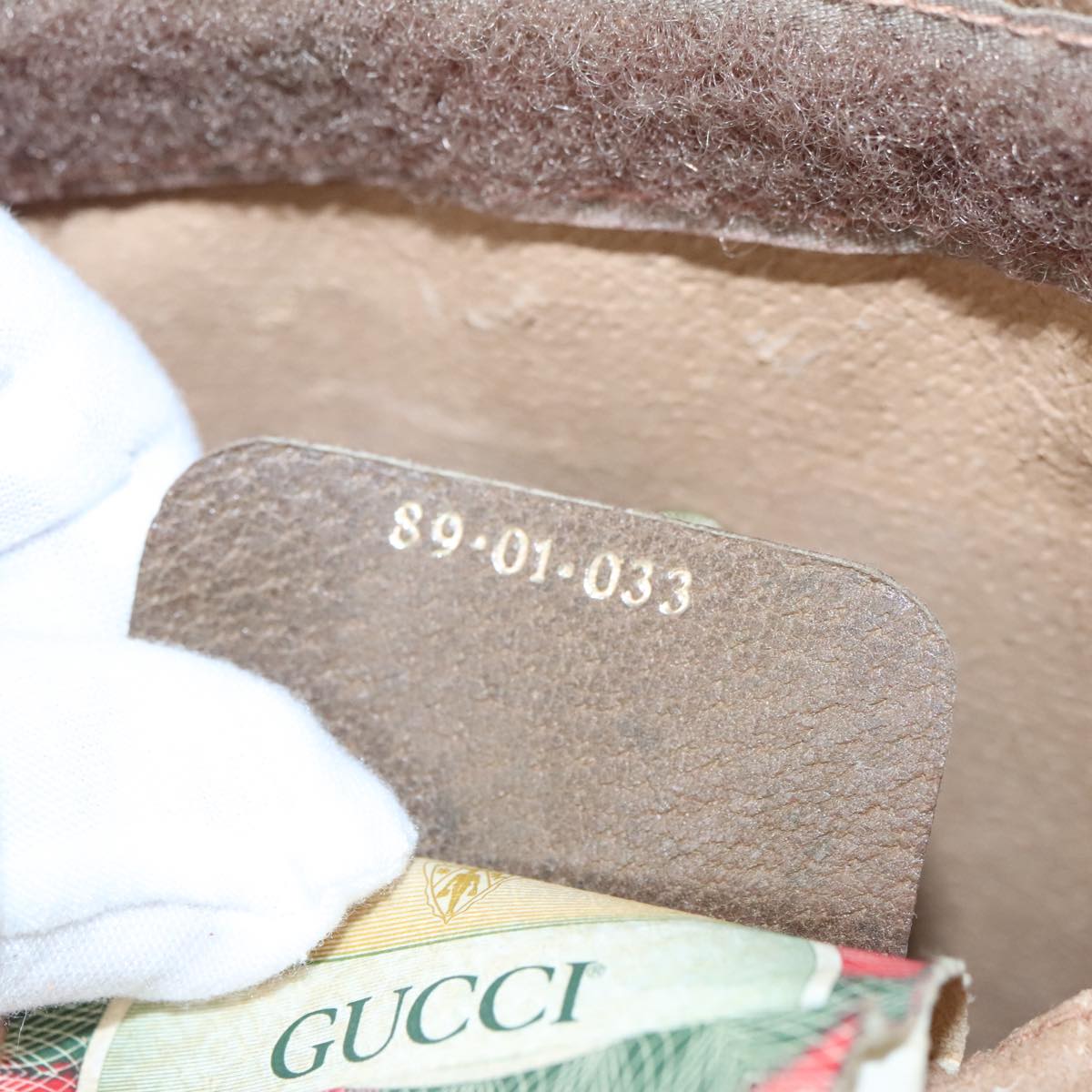 Gucci Sherry Beige Canvas Clutch Bag