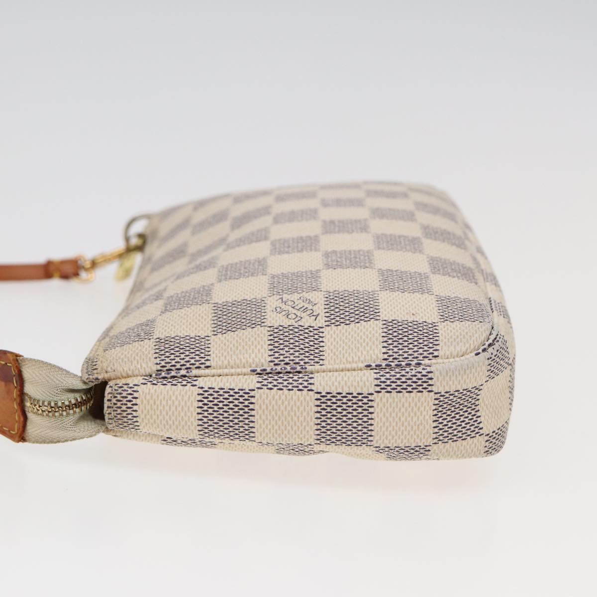 Louis Vuitton Pochette Accessoires White Canvas Clutch Bag