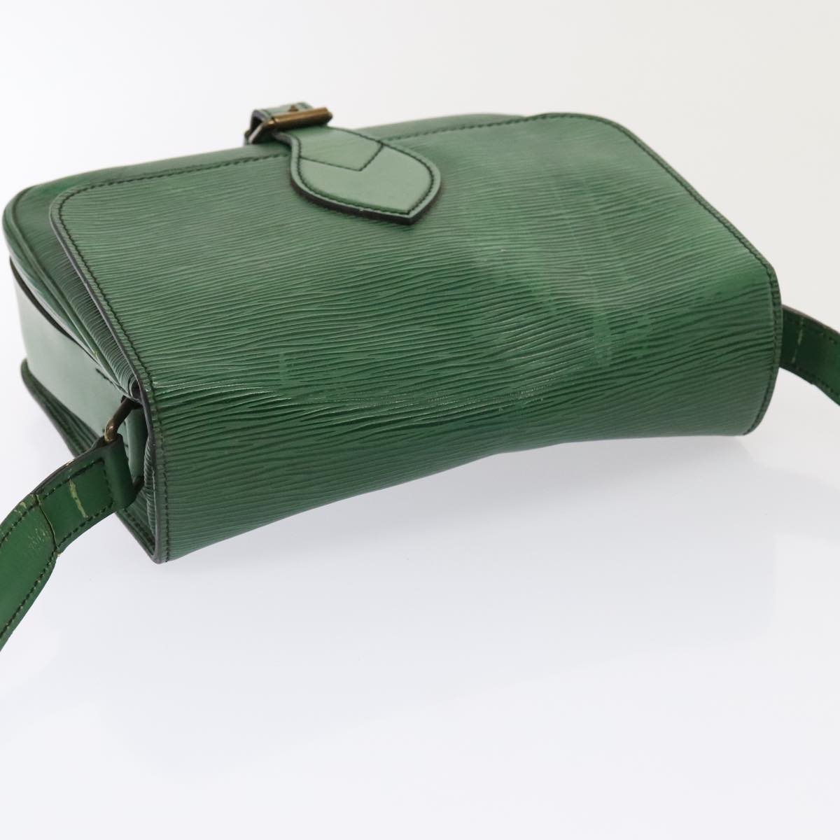 Louis Vuitton Cartouchière Green Leather Shoulder Bag