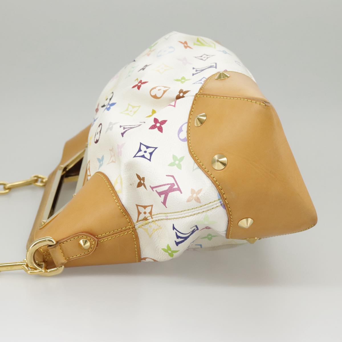 Louis Vuitton Judy White Canvas Shoulder Bag