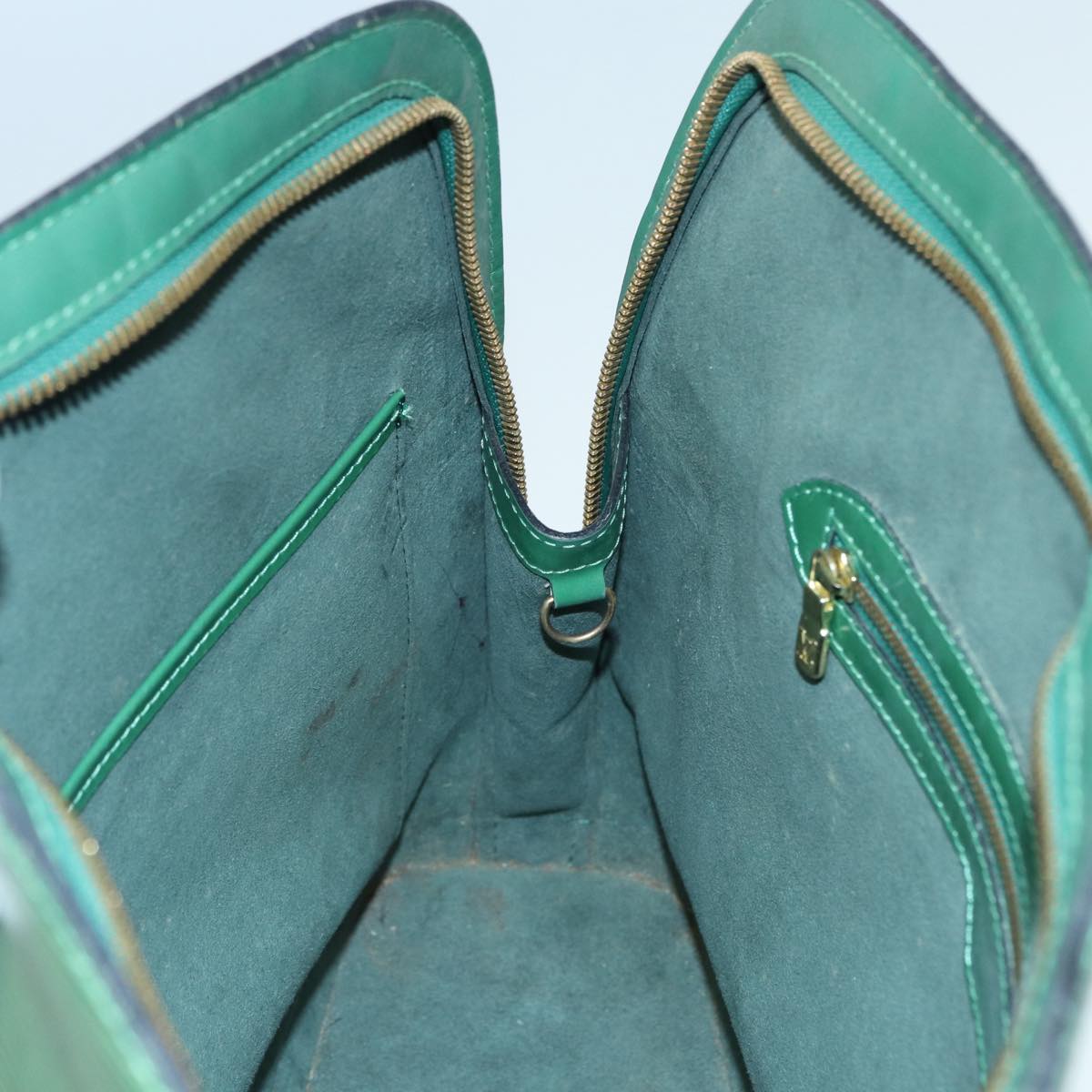 Louis Vuitton Lussac Green Leather Shoulder Bag