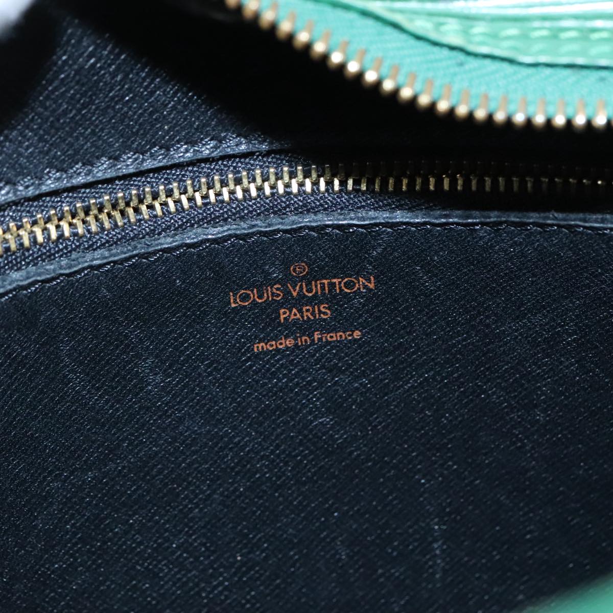 Louis Vuitton Jeune Fille Green Leather Shoulder Bag