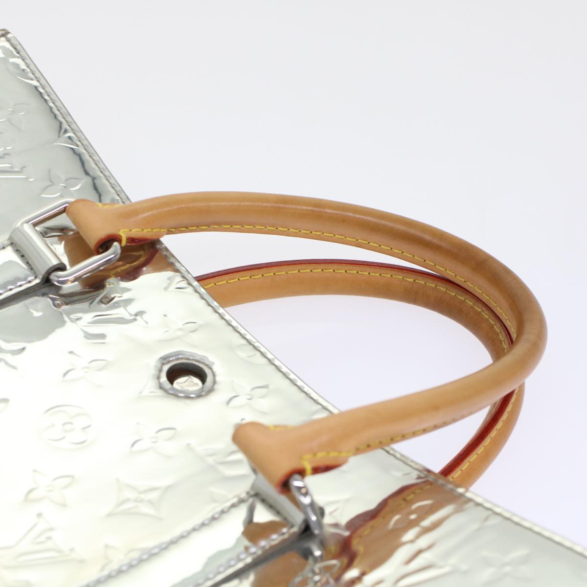 Louis Vuitton Sac Plat Silver Canvas Handbag