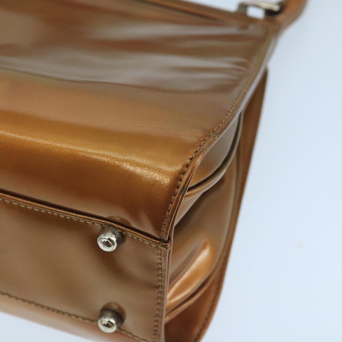 Gucci Jackie Brown Patent Leather Shoulder Bag