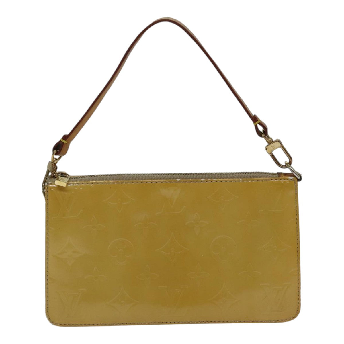 Louis Vuitton Lexington Yellow Patent Leather Clutch Bag