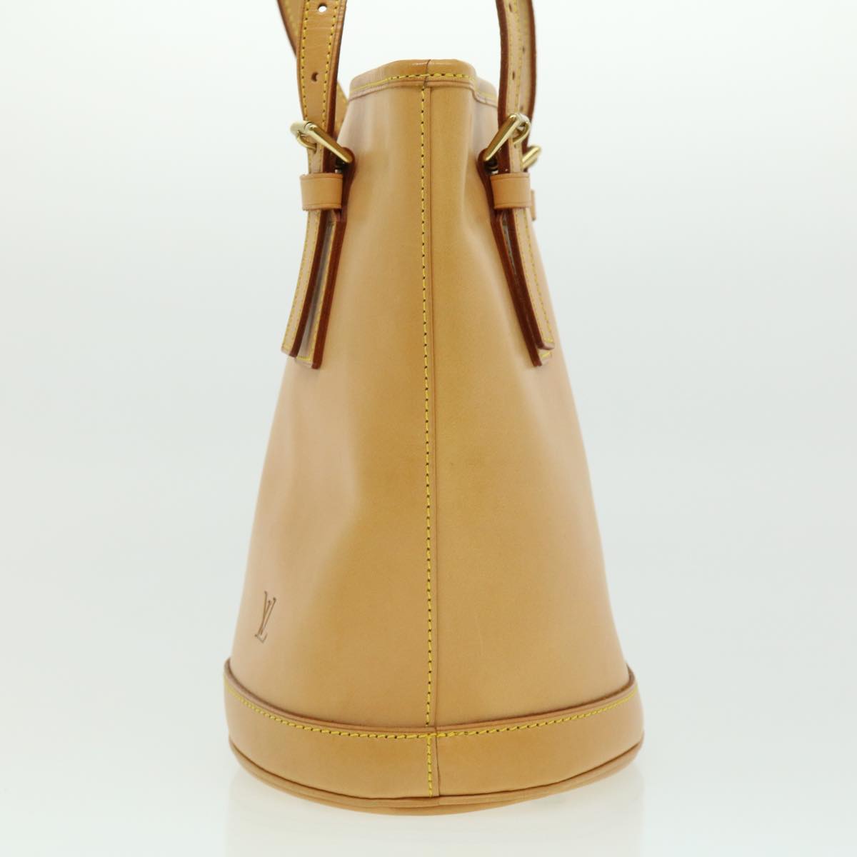 Louis Vuitton Bucket Pm Beige Leather Shoulder Bag