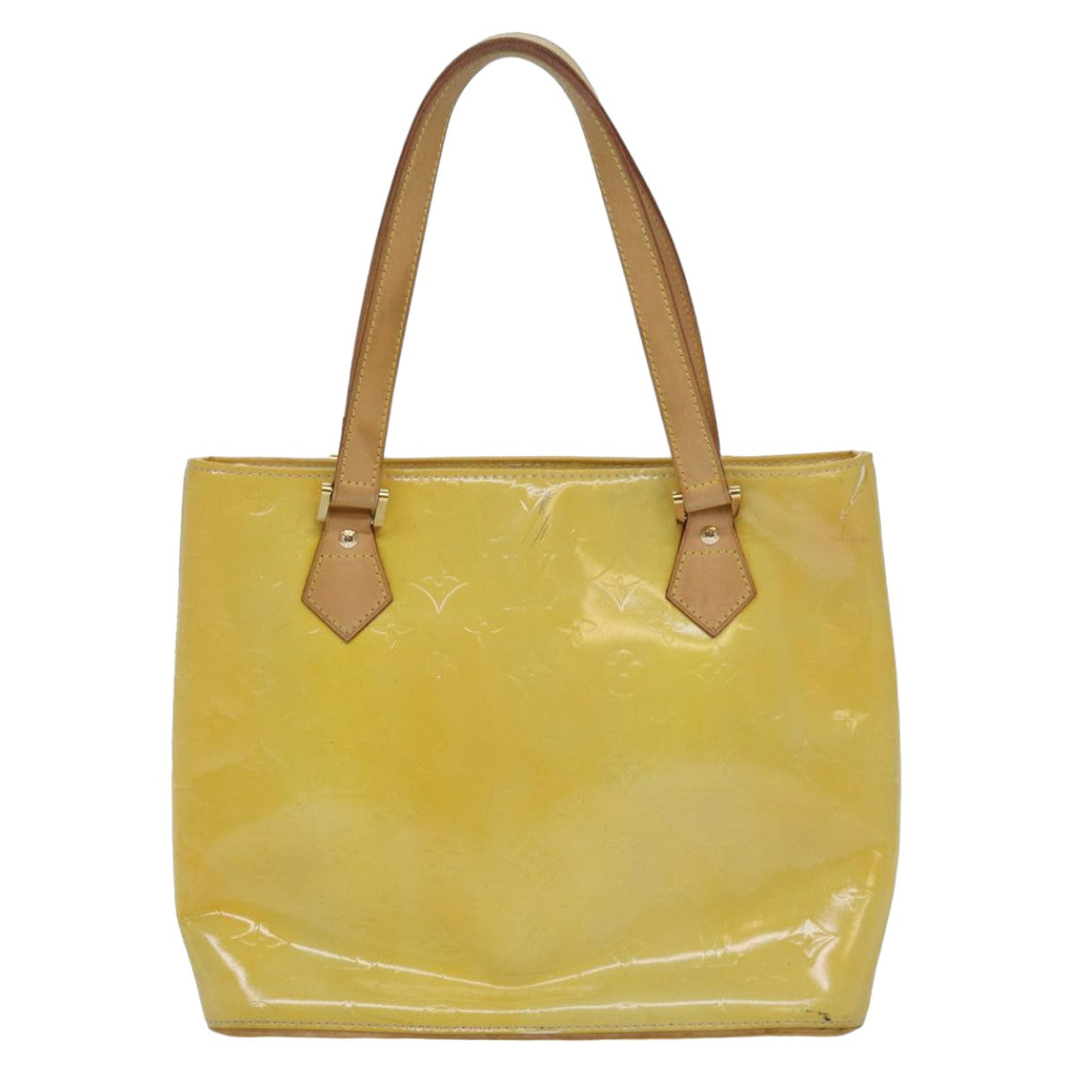 Louis Vuitton Houston Yellow Patent Leather Handbag
