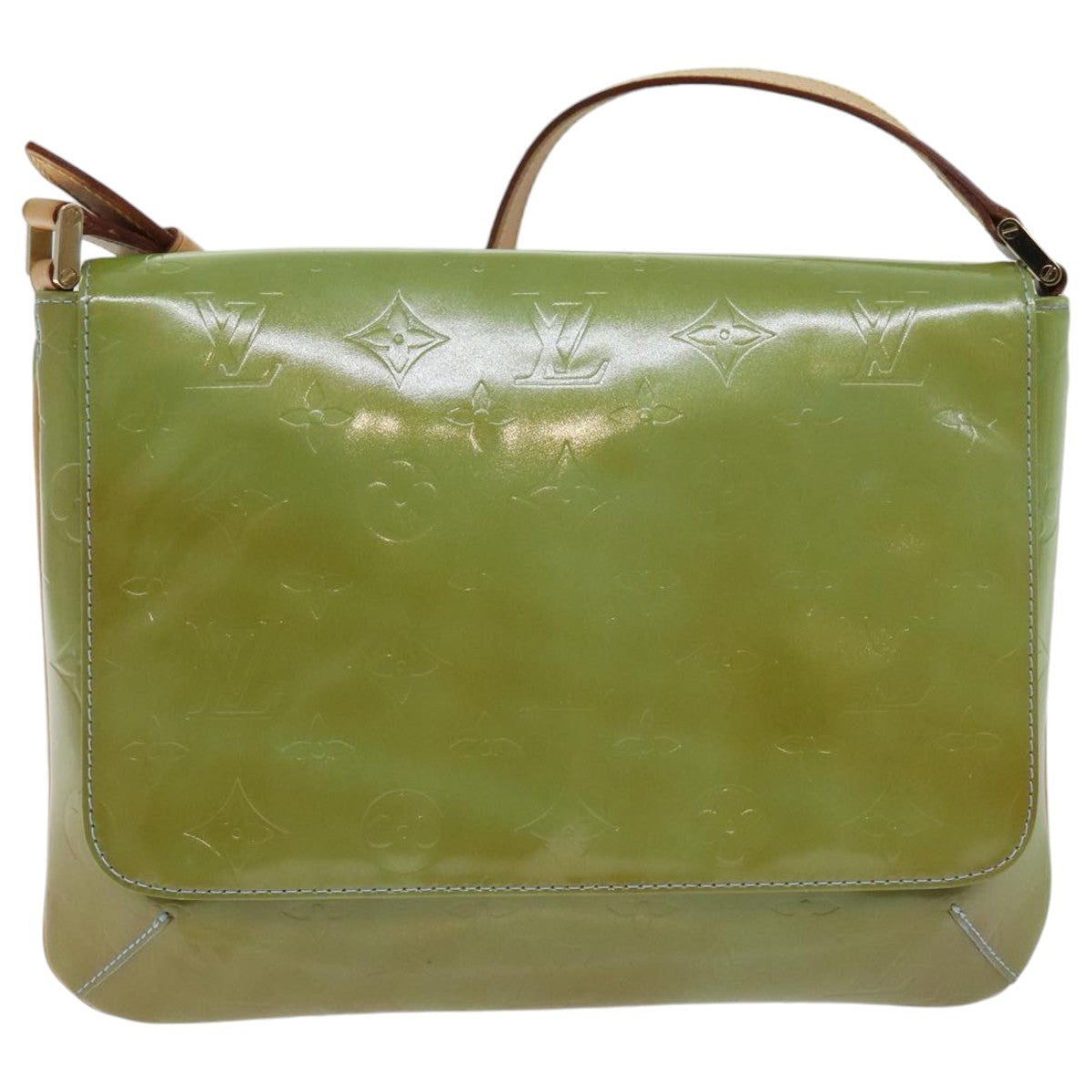 Louis Vuitton Thompson Street Green Patent Leather Shoulder Bag