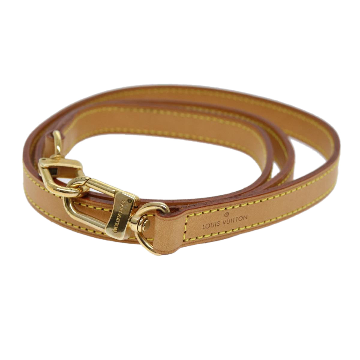 Louis Vuitton Shoulder Strap Beige Leather Bag Jewelry