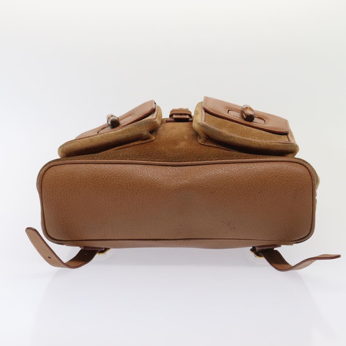 Gucci Bamboo Brown Suede Backpack Bag