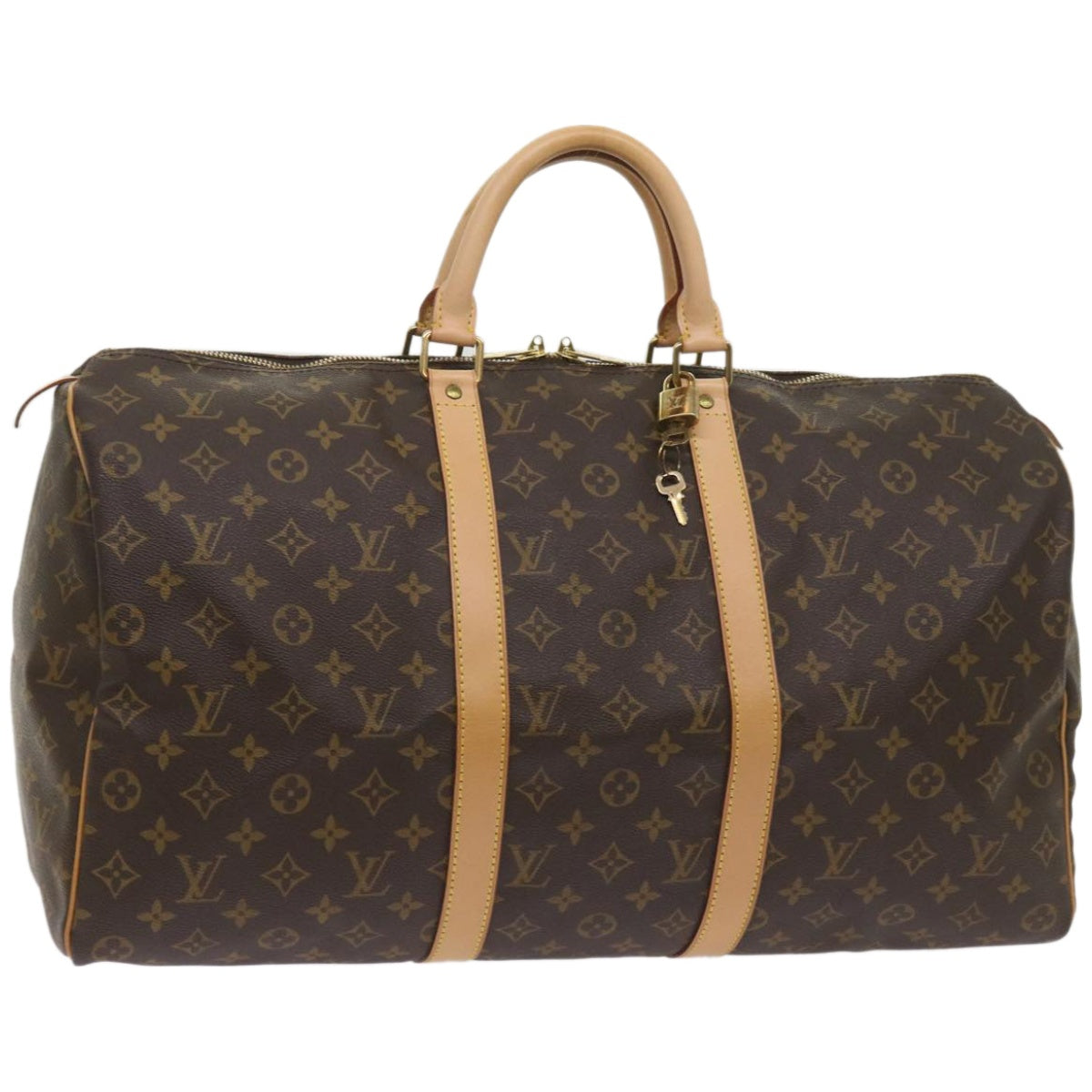 Louis Vuitton Keepall 50 Brown Canvas Travel Bag