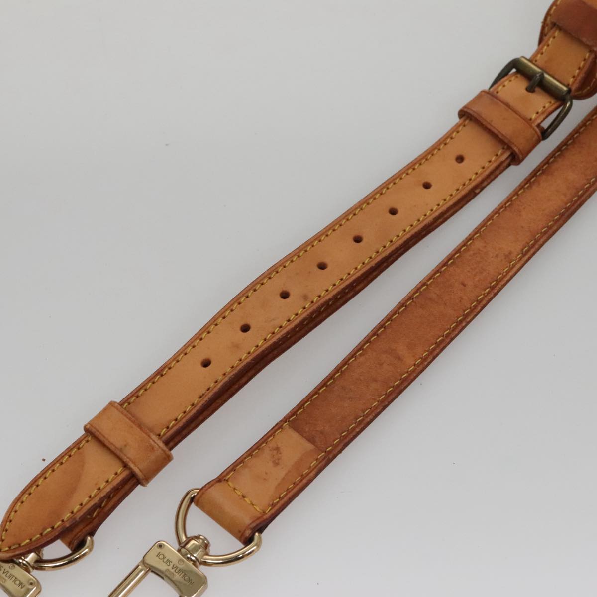 Louis Vuitton Shoulder Strap Beige Leather Bag Jewelry