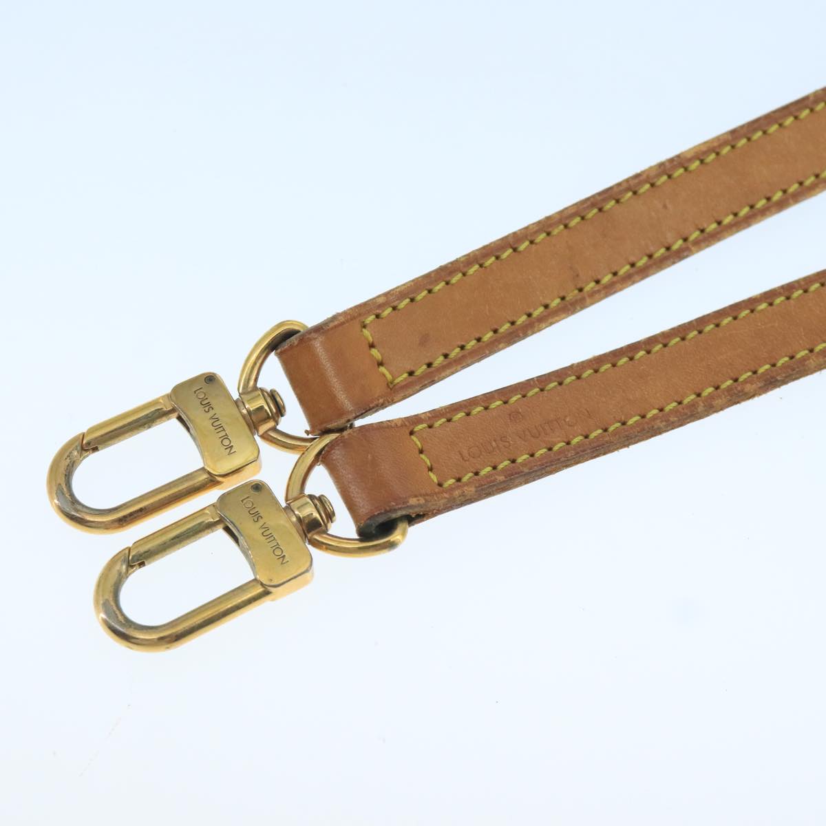 Louis Vuitton Shoulder Strap Beige Leather Bag Jewelry