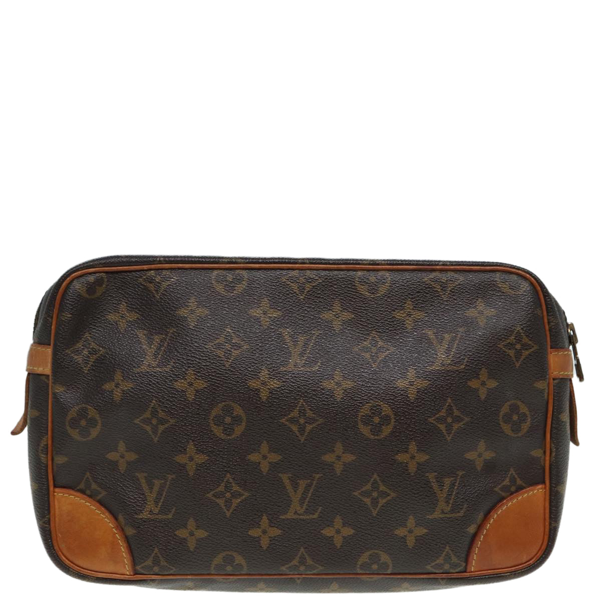 Louis Vuitton Compiegne 28 Brown Canvas Clutch Bag