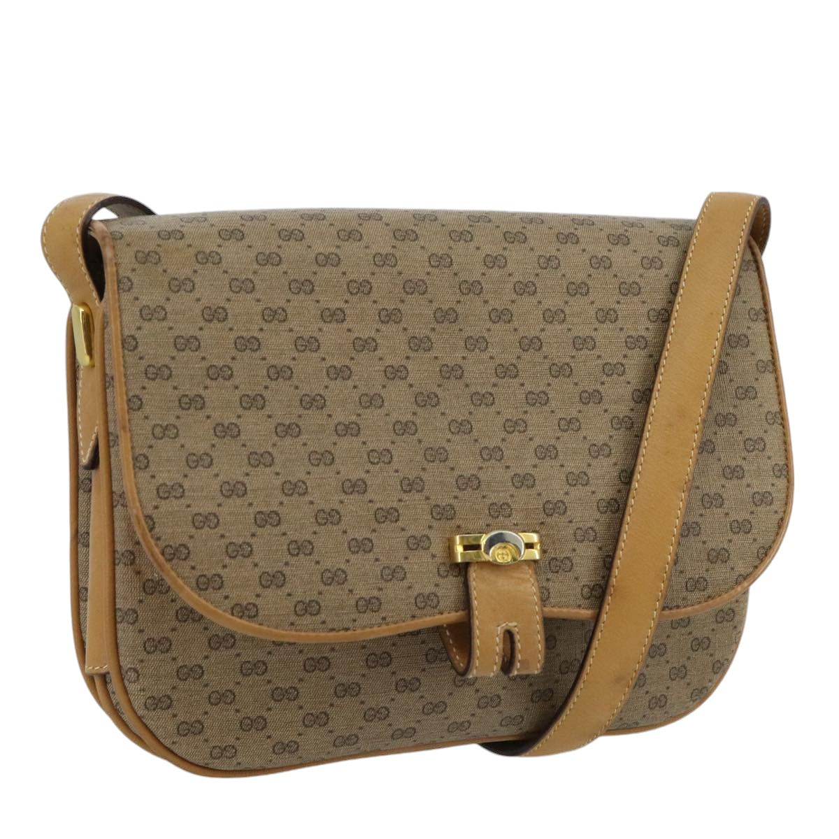 Gucci Beige Canvas Shoulder Bag