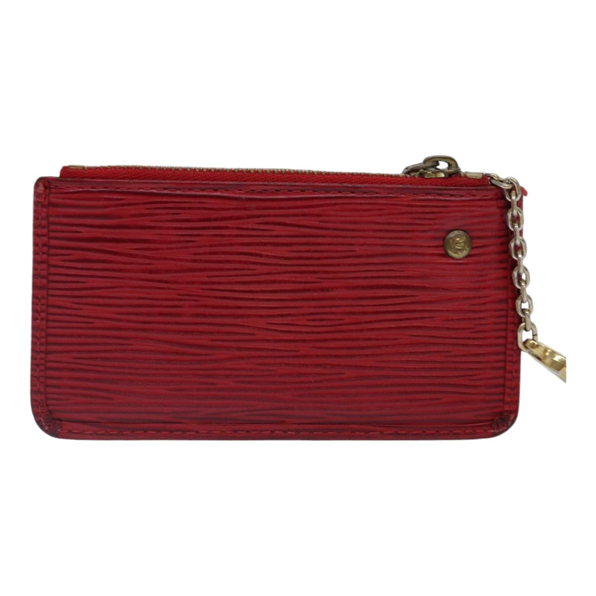 Louis Vuitton Pochette Clés Red Leather Wallet