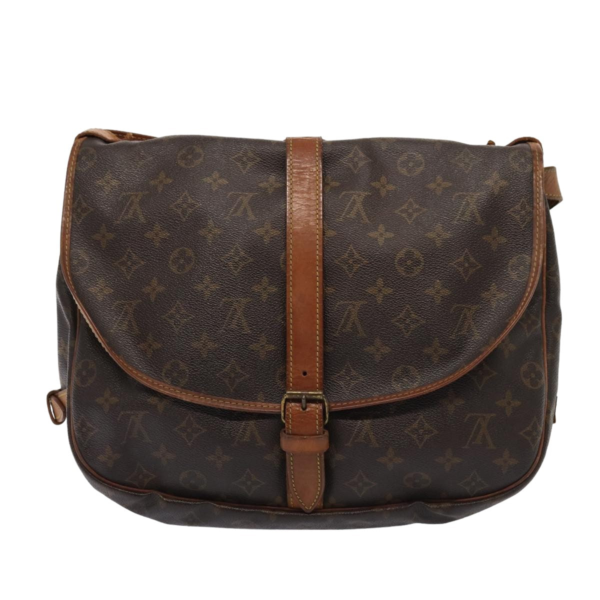 Louis Vuitton Saumur 35 Brown Canvas Shoulder Bag