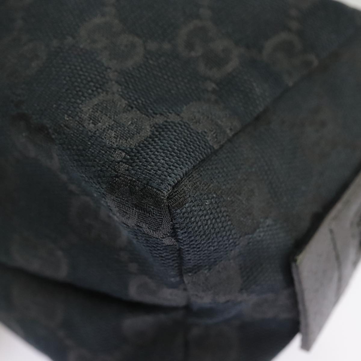 Gucci Cosmetic Pouch Black Canvas Clutch Bag