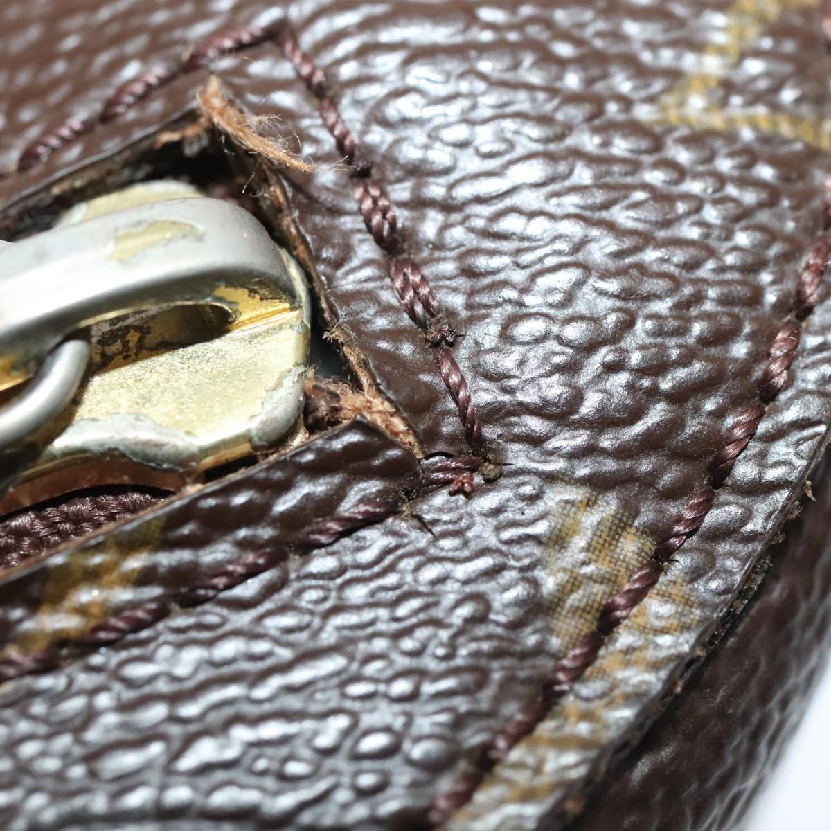 Louis Vuitton Geronimos Brown Canvas Clutch Bag