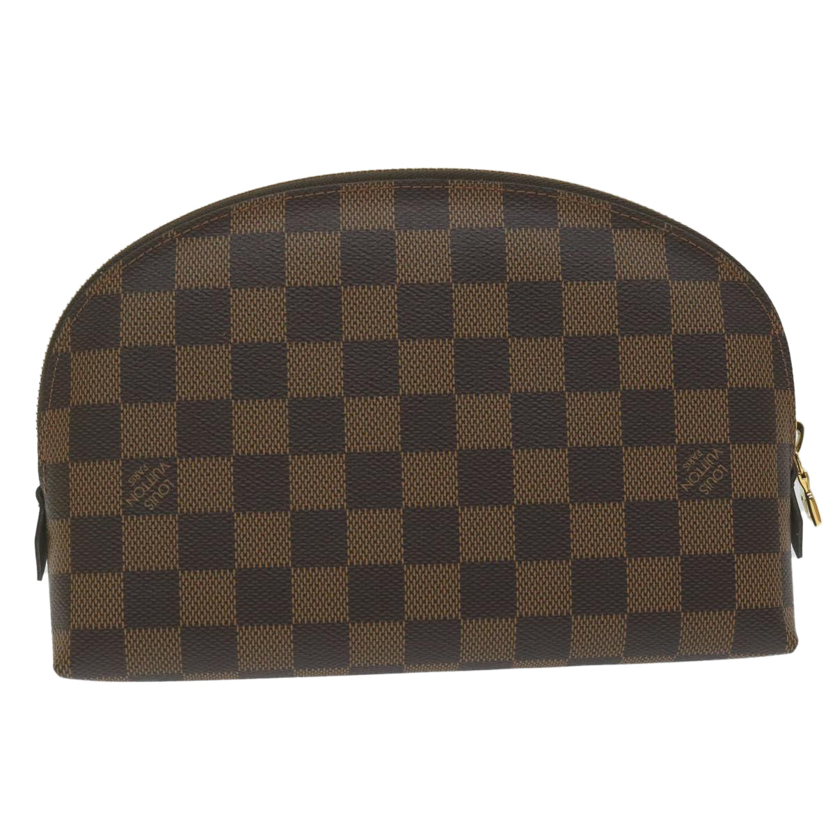 Louis Vuitton Cosmetic Pouch Brown Canvas Clutch Bag
