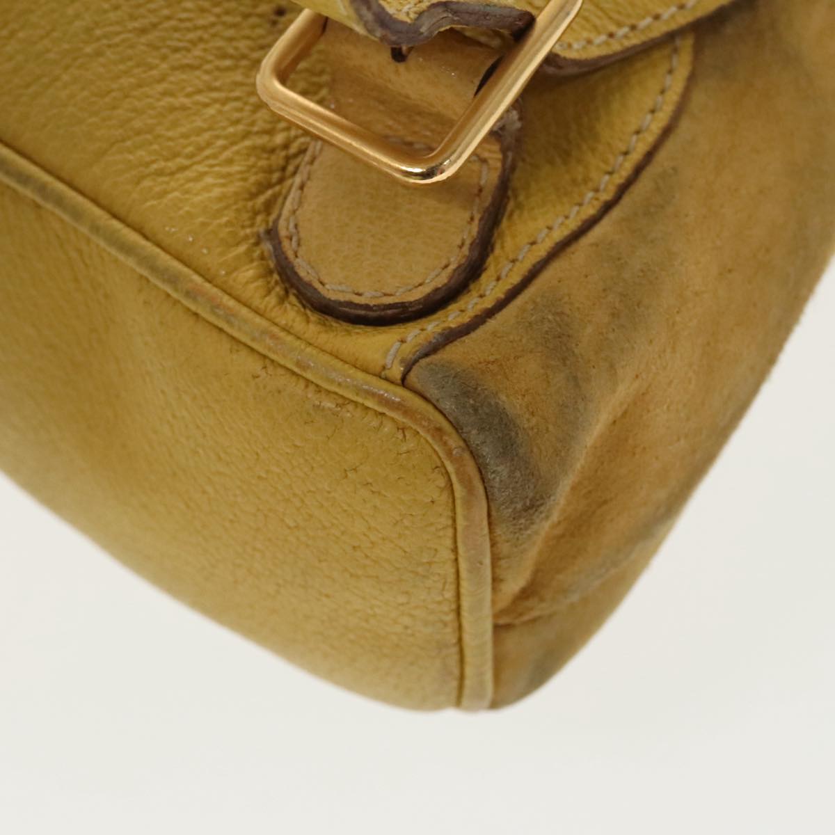 Gucci Bamboo Yellow Leather Backpack Bag