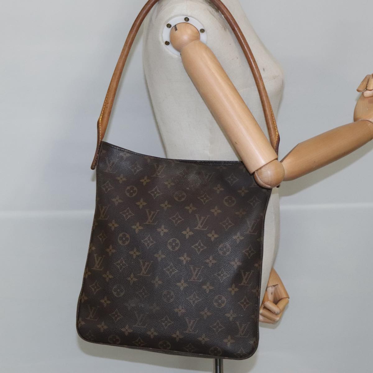 Louis Vuitton Looping Gm Brown Canvas Shoulder Bag