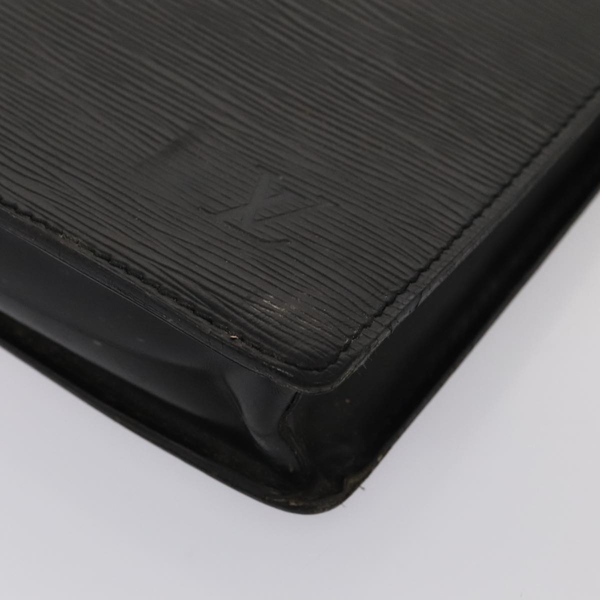 Louis Vuitton Senateur Black Leather Clutch Bag