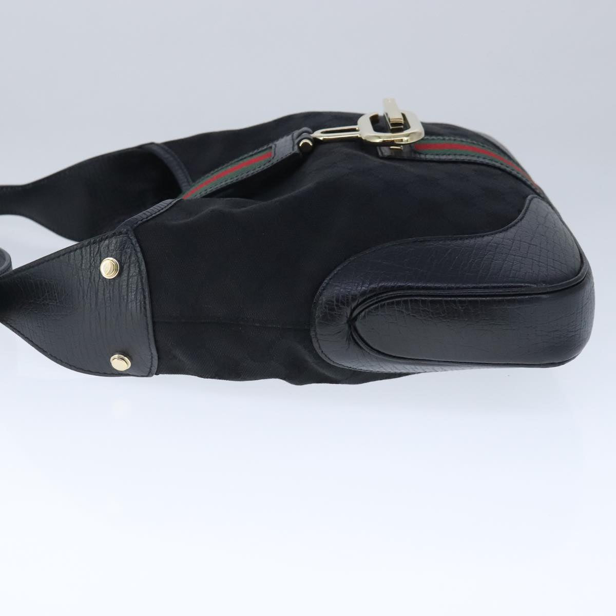 Gucci Sherry Black Canvas Shoulder Bag