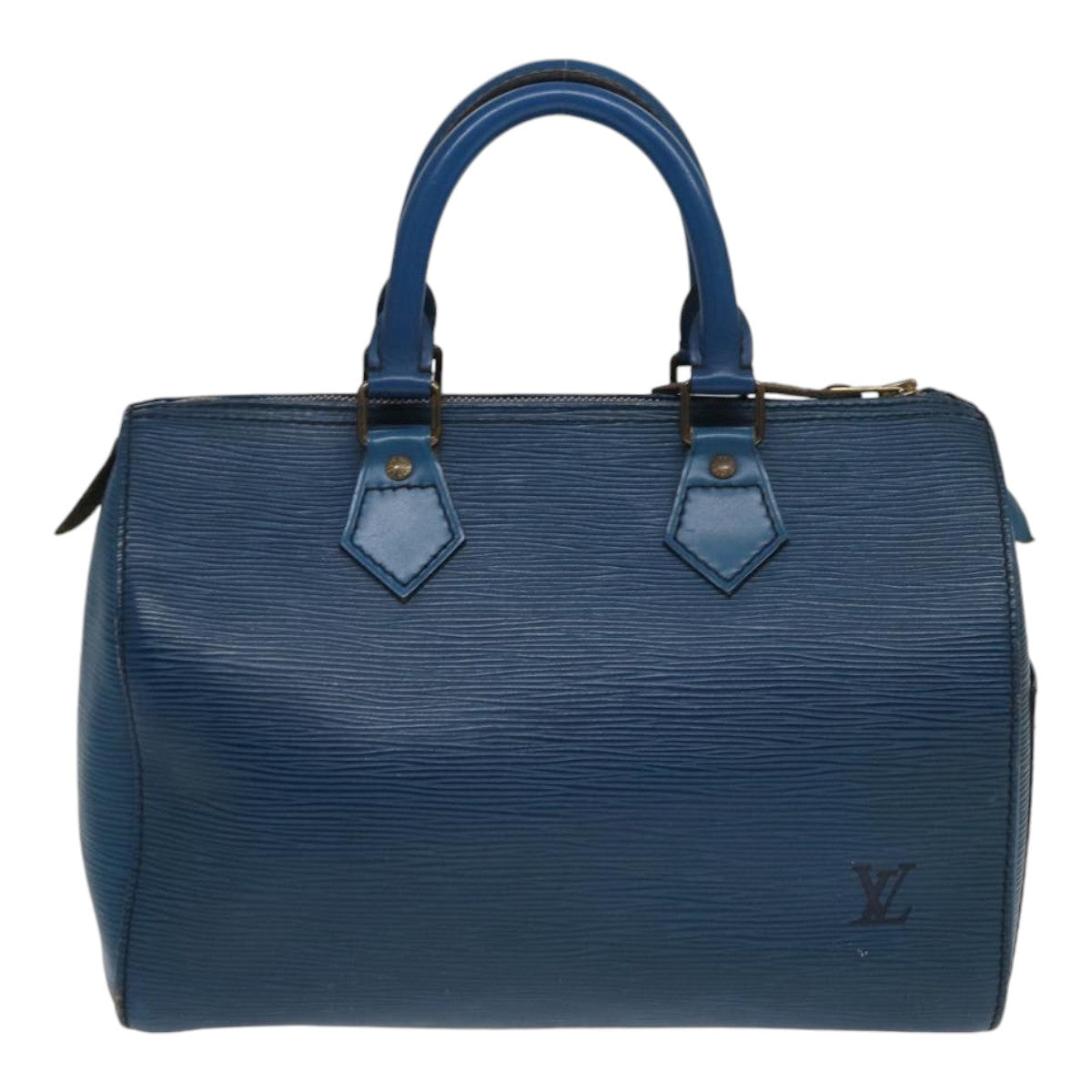 Louis Vuitton Speedy 25 Navy Leather Handbag