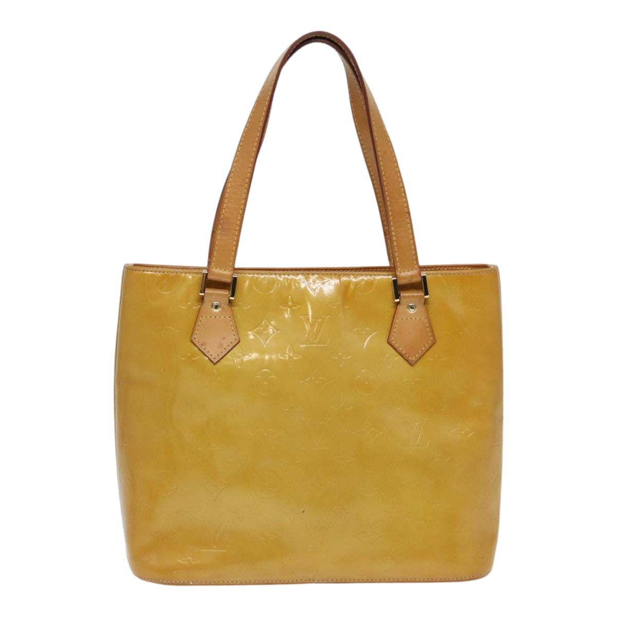 Louis Vuitton Houston Beige Patent Leather Handbag