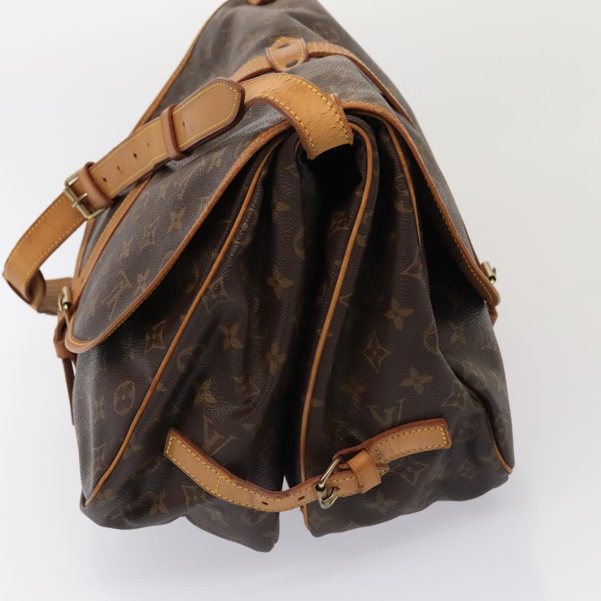 Louis Vuitton Saumur 35 Brown Canvas Shoulder Bag