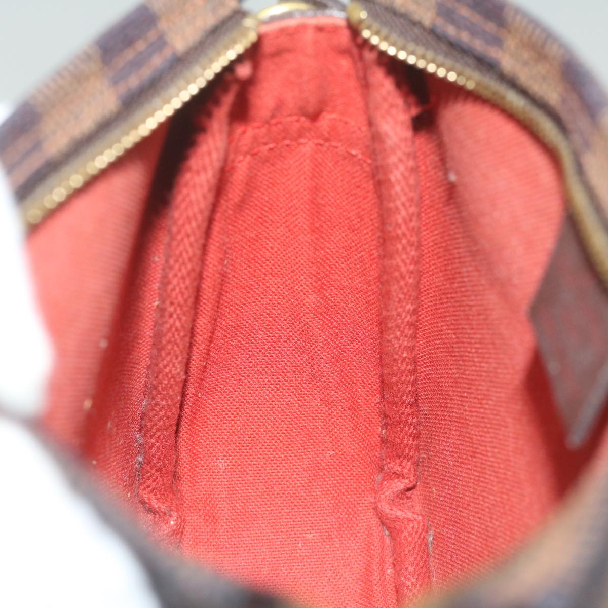 Louis Vuitton Cosmetic Pouch Brown Canvas Clutch Bag