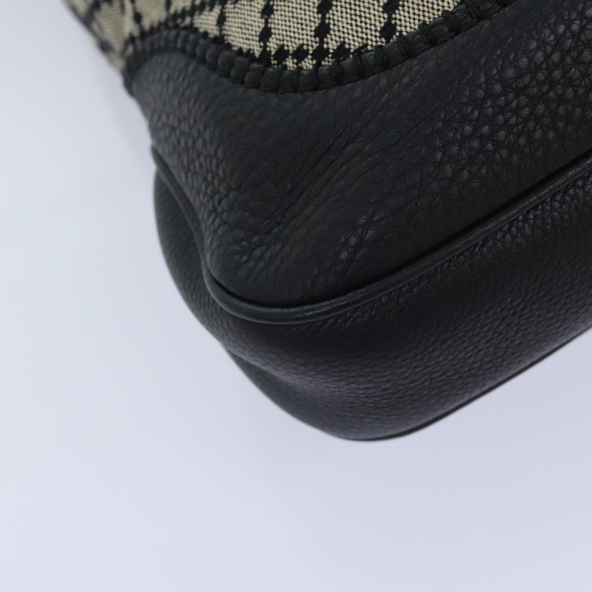 Gucci Jackie Black Canvas Shoulder Bag