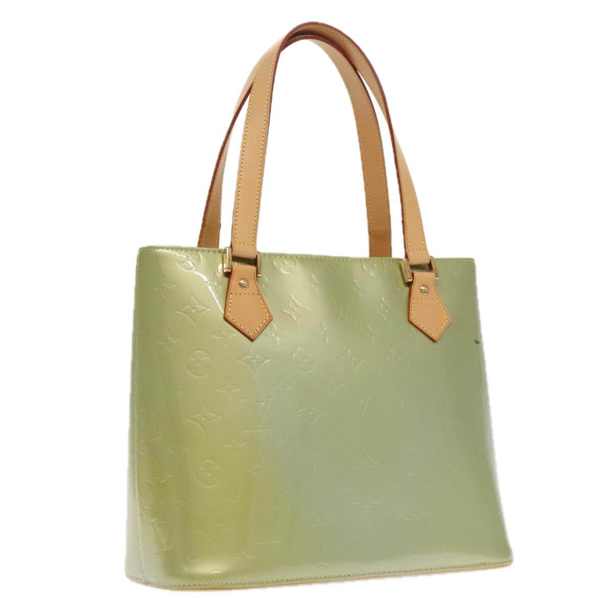 Louis Vuitton Houston Green Patent Leather Handbag
