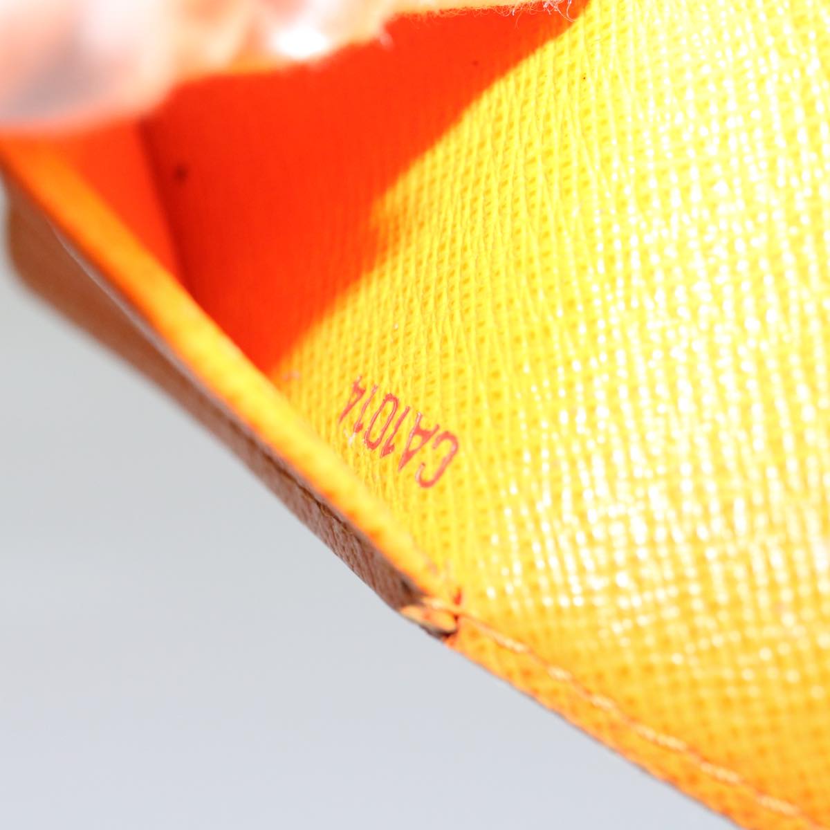 Louis Vuitton Agenda Pm Orange Leather Wallet