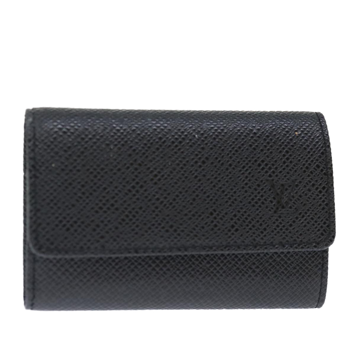 Louis Vuitton 6 Key Holder Black Leather Wallet