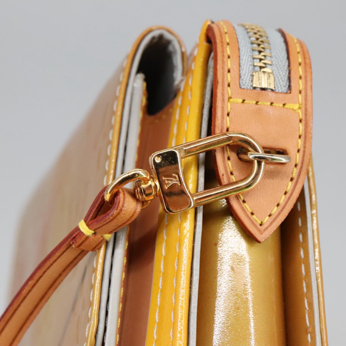 Louis Vuitton Mott Yellow Patent Leather Shoulder Bag
