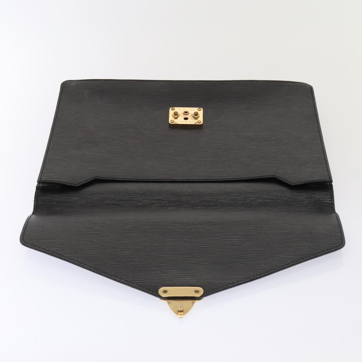 Louis Vuitton Senateur Black Leather Clutch Bag