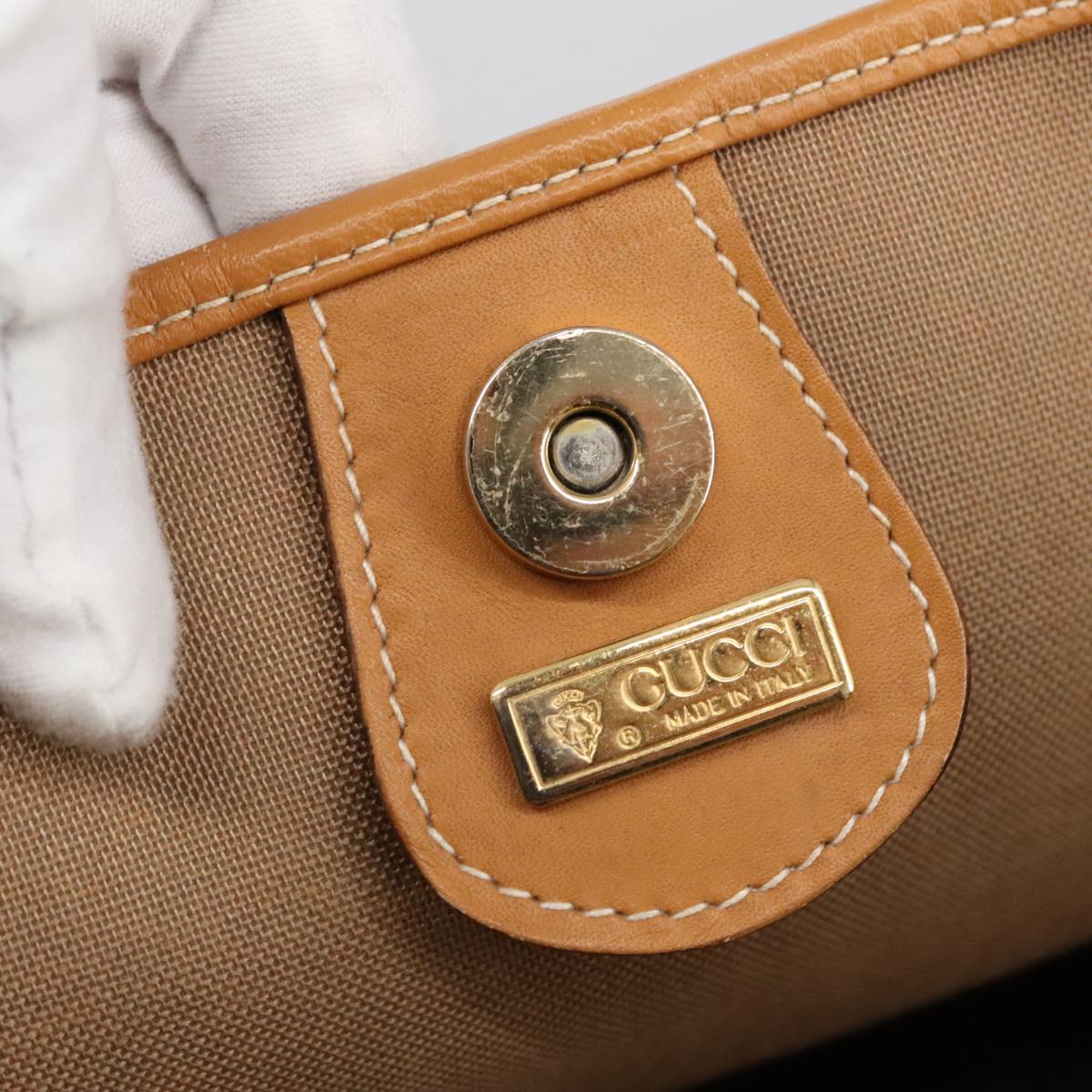 Gucci Micro Small Gg Canvas Beige Canvas Tote Bag