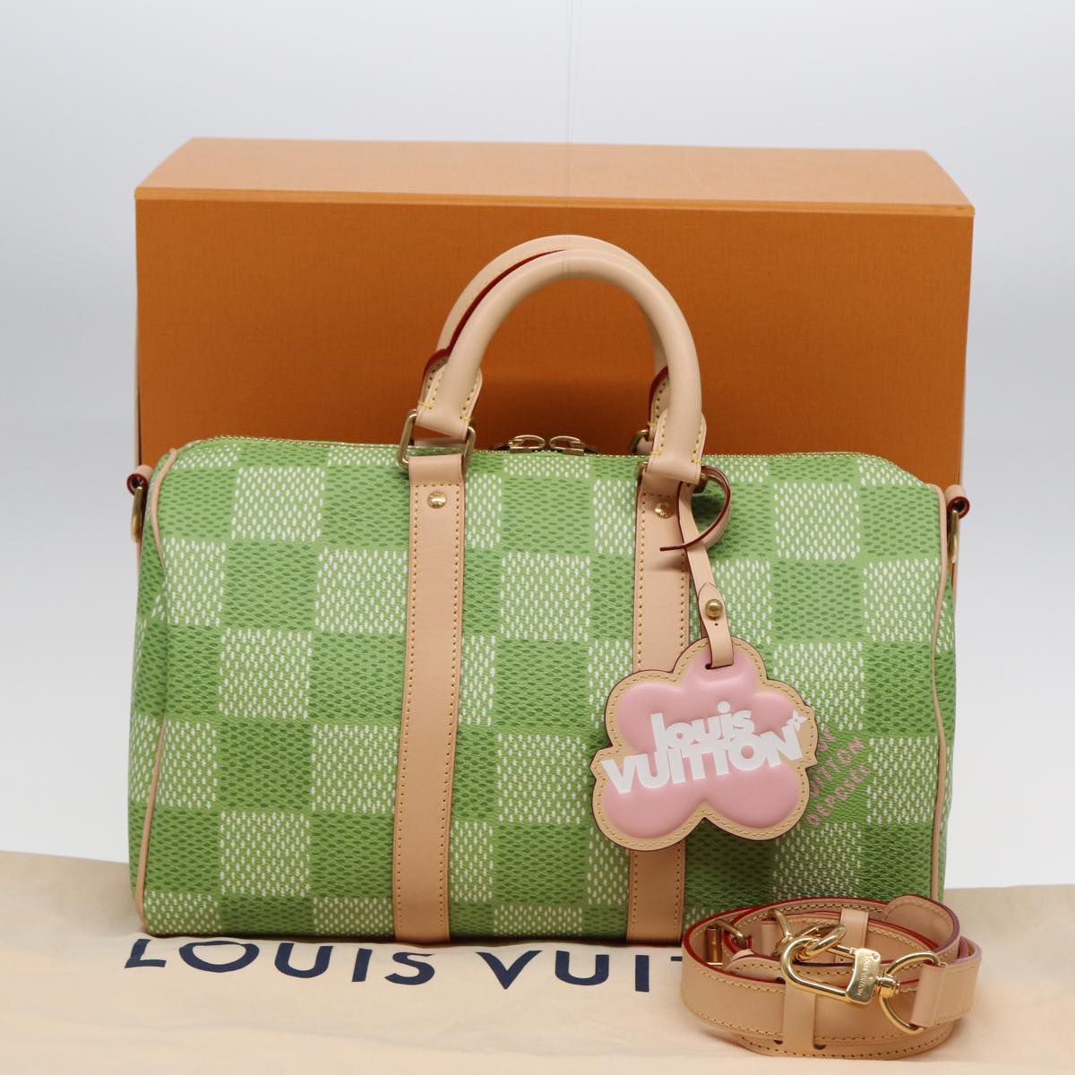 Louis Vuitton Speedy Bandoulière 35 Green Canvas Handbag