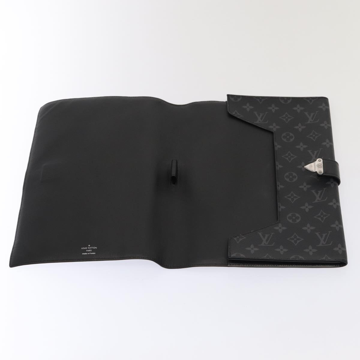 Louis Vuitton Porte Documents Grey Canvas Briefcase Bag
