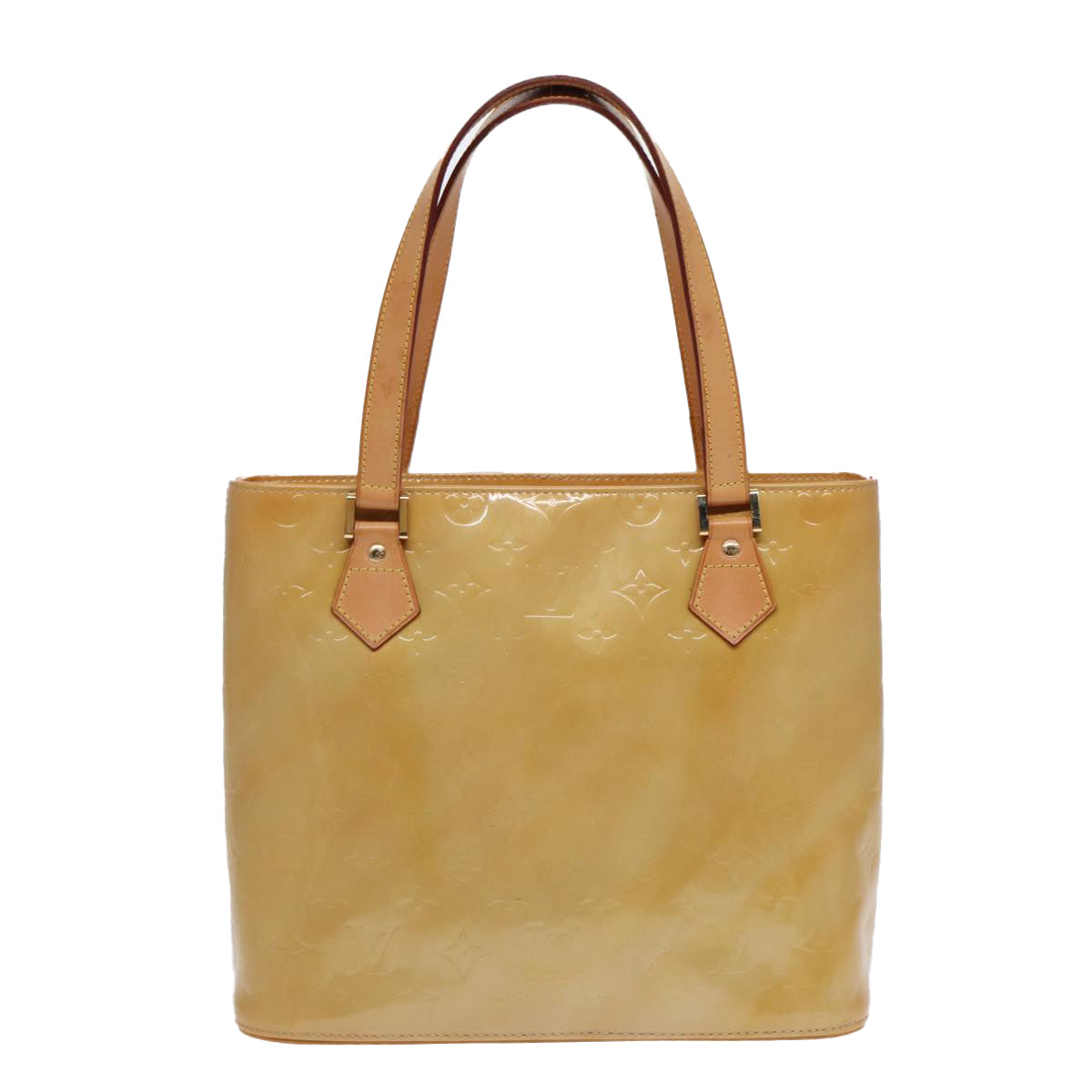 Louis Vuitton Houston Beige Patent Leather Handbag