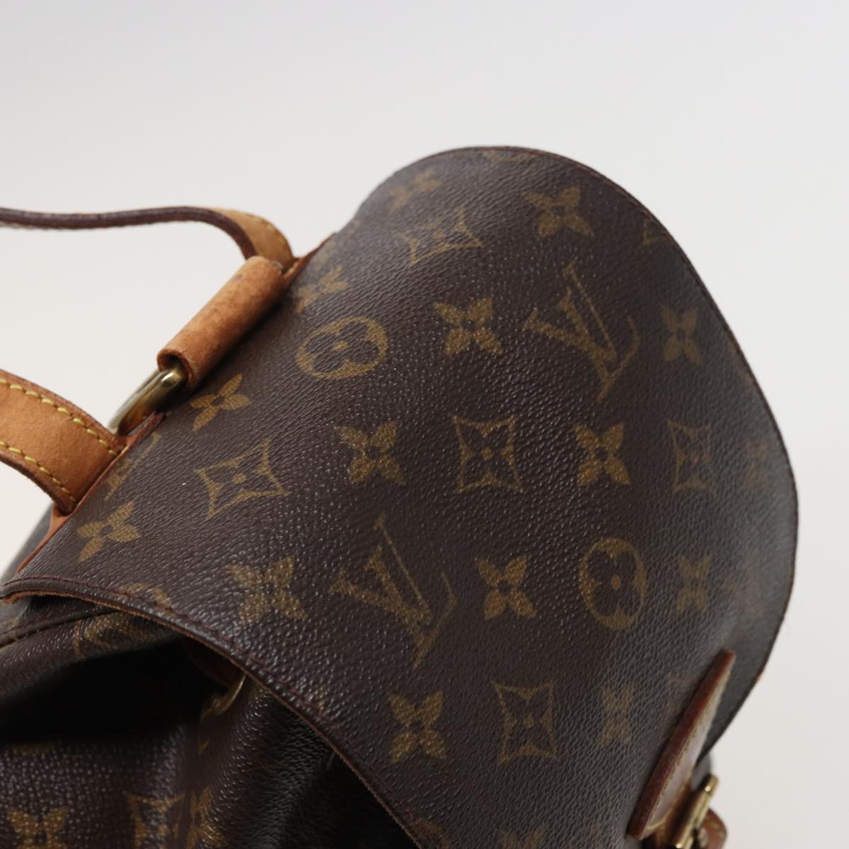 Louis Vuitton Montsouris Mm Brown Canvas Backpack Bag